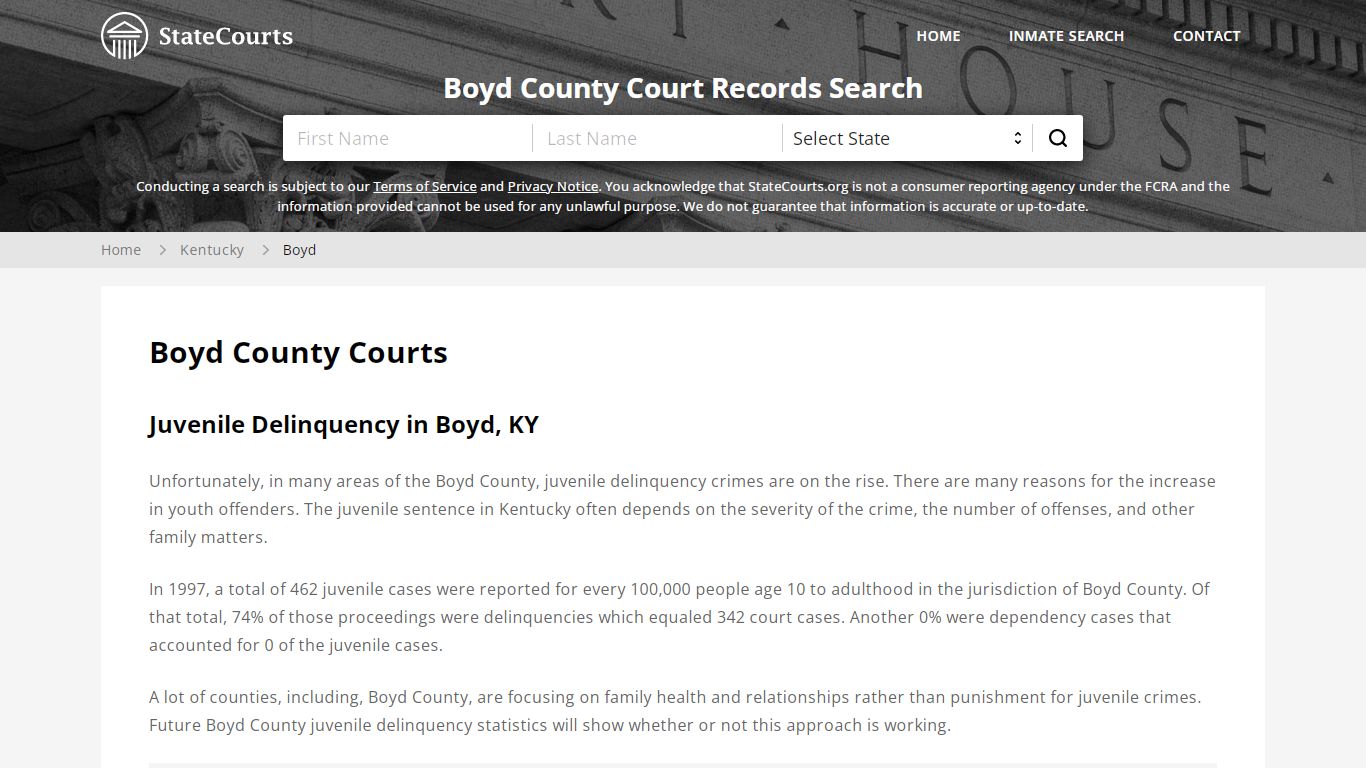 Boyd County, KY Courts - Records & Cases - StateCourts